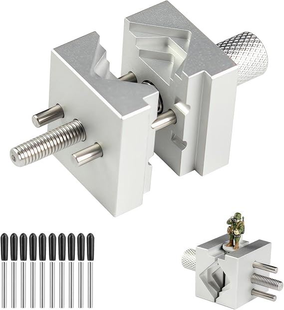 Precision Mini Vise for Hobbies & Crafts - Multi-Function Tabletop Bench Clamp for Model Building, Painting, Soldering, and Jewelry Making - Small Parts Holding Tool