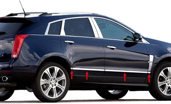 MaxMate Made in USA! Compatible with 2010-2016 Cadillac SRX Lower Accent Body Side Molding Trim 1'' 8PC