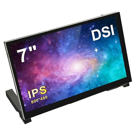 7" Touch Screen IPS 800x480 Capacitive LCD Display MIPI DSI Port Driver-Free Monitor Compatible with Raspberry Pi 5/4/3 (7 inch)