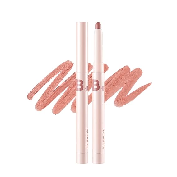 BANILA CO Smudging Lip Pencil - Soft Matte Lip, BE02 Nude Beige (0.02 oz) | Soft Matte Lip Crayon for Natural & Overlined Lips | Creamy Texture & Long-Lasting Color with Blurring Effect