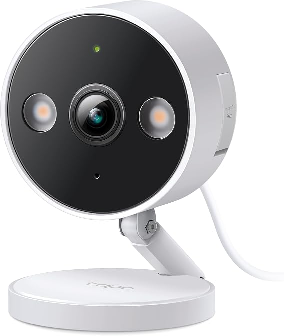 Tapo TP-Link 2K QHD Güvenlik Kamerası Kapalı/Açık, 2024 PCMag Editörün Seçimi, Renkli Gece Görüşü, Ücretsiz Kişi/Evcil Hayvan/Araç Algılama, Bebek Monitörü, Yerel/Bulut depolama, IP66, Çift Spot Işığı