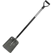 Fiskars Ergonomic Shovel, Width: 23.5 cm, Length: 132 cm, Handle and Head in Steel, Black/Grey, 1001579