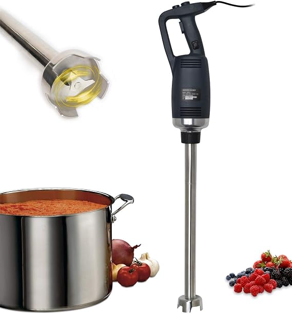 Heavy Duty 22 Inch Commercial Immersion Hand Blender Electric Handheld Stick Blender Speed control Blenders with Detachable Shaft Professional 500W Power 55 Gallon for Kitchen Home Use