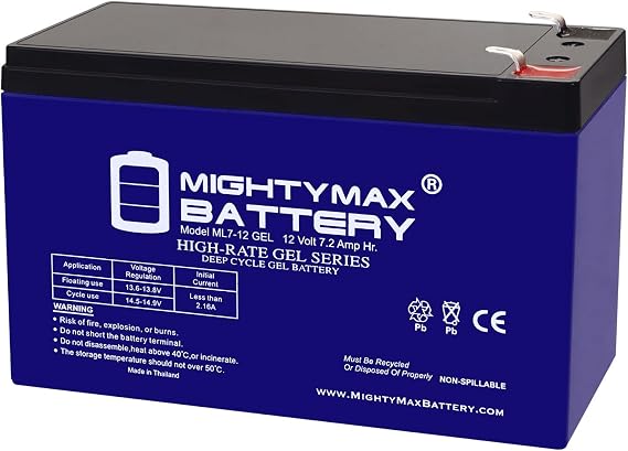 Mighty Max Battery 12V 7AH Gel F1 Replacement Battery Compatible with Smarter Tools 4750