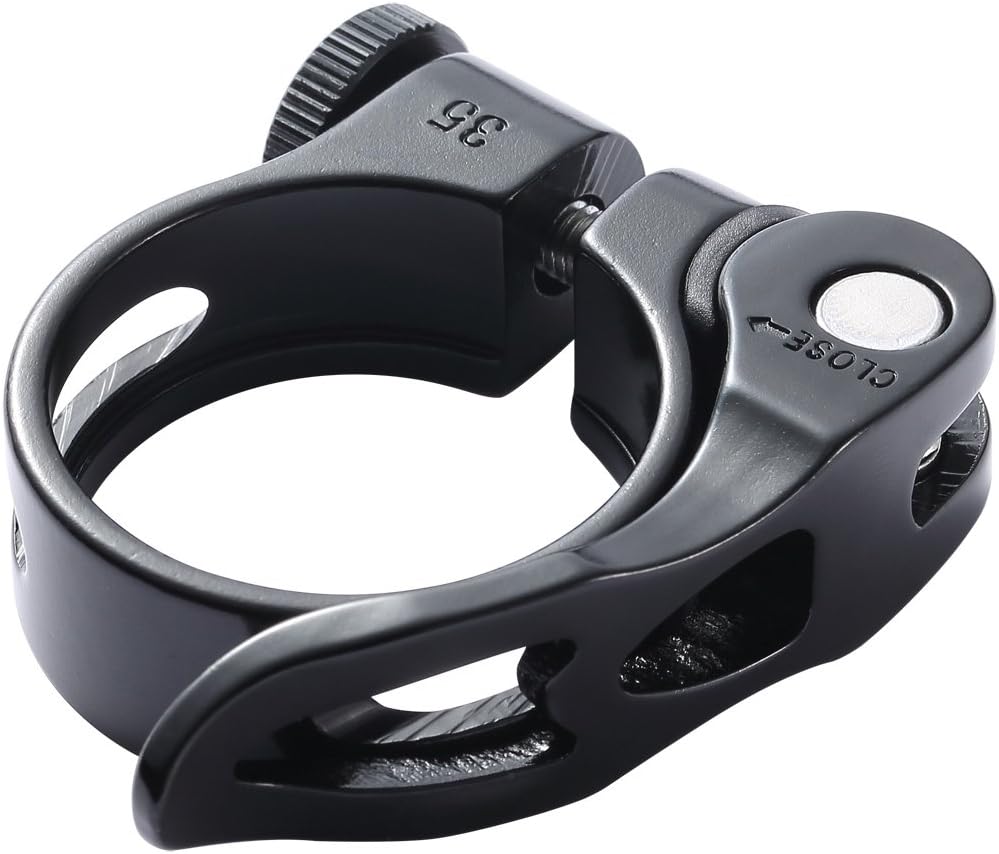 Quick Release Bicycle Seatpost Clamp,31.8mm 34.9mmBlackRedBlue