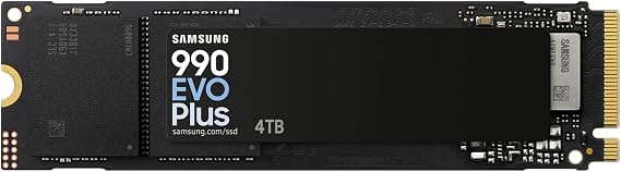 Samsung 990 EVO Plus - 4TB PCIe Gen4. X4, Gen5. X2 NVMe 2.0 - M.2 Internal SSD, Speed up to 7,250 MBs, Updated Storage for PCs, HMB Technology and Smart Turbowriting