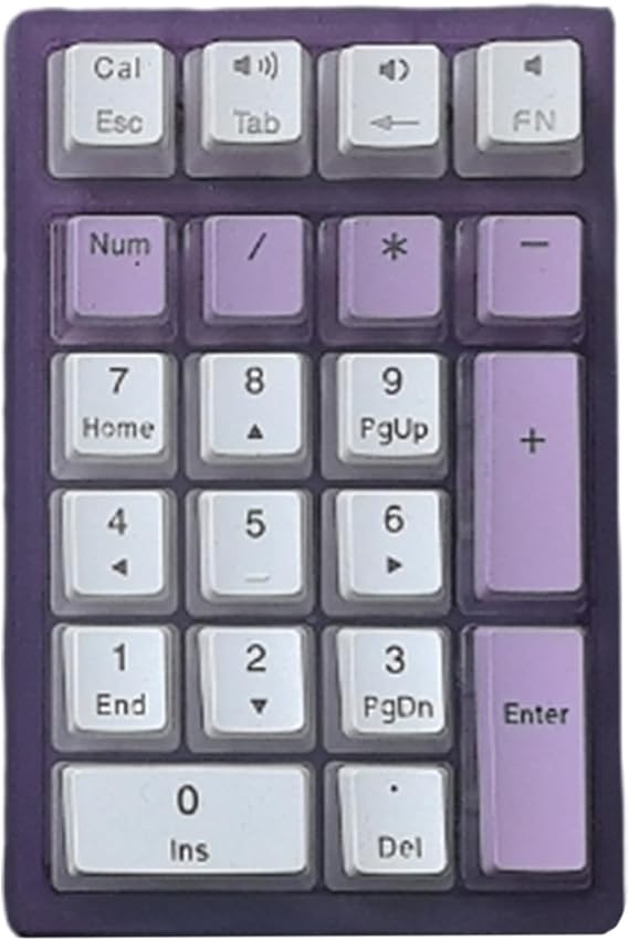 Corded Numeric Keypad USB C Number 21 Keys Mechanical Numeric Keypad Hot Swappable Numeric Keypad for Laptop PC Desktop