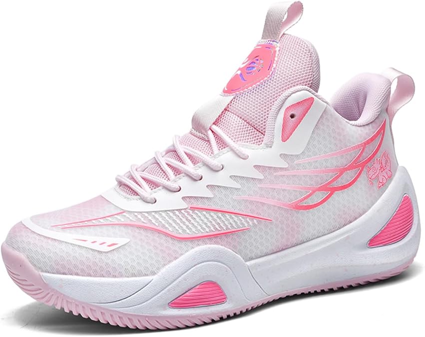 Mens Breathable Mesh High-Top Lace Up Basketball Shoes Fashion Non-Slip Cushioning Sneakers for Tennis Jogging Running Walking