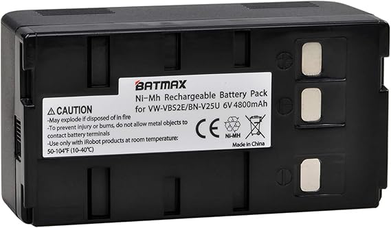 Batmax 4800mAh BN-V25U Battery for JVC BN-V10U, BN-V11U, BN-V12U, BN-V14U, BN-V15, BN-V18U, BN-V22U, BN-V24U, BN-V25U PANASONIC PV-BP15 PV-BP17 Cameras