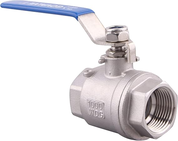 2-PC Ball Valve Stainless Steel - 1" NPT Female Full Port Ball Valve For water oil and gas