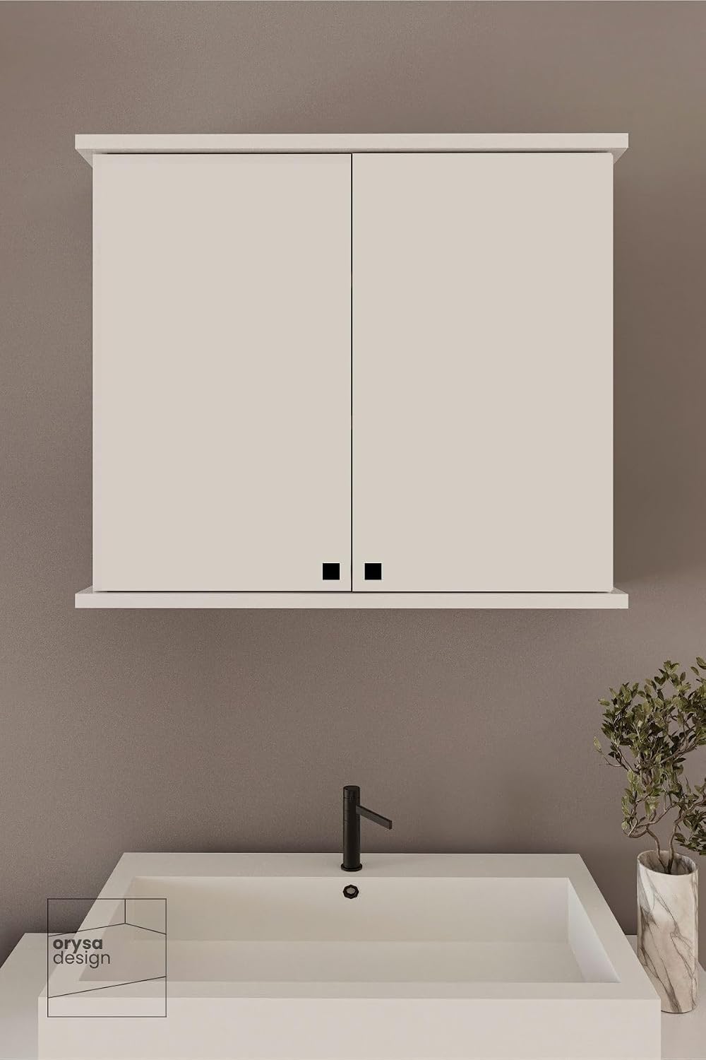 BD-1 Aynasız Banyo Dolabı, Duvar Dolabı - Beyaz