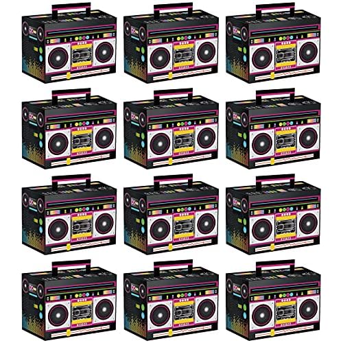 Novelty Boom Favors Boxes - 80s Theme Boom Box 80s Theme Retro Decorations 1980s Hip Hop Party Supplies Table Centerpieces for Retro Party, Hip Hop Party, 80s Theme party