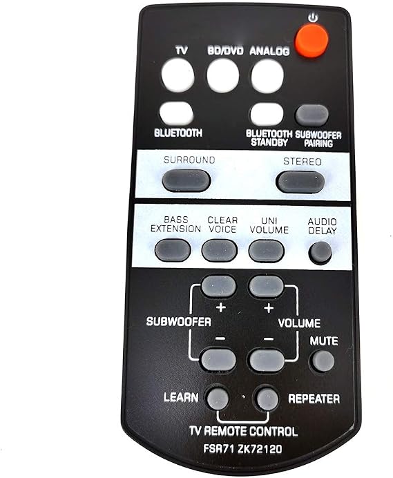 New FSR71 ZK72120 for Yamaha Sound Bar System Remote Control YAS-203 YAS-207