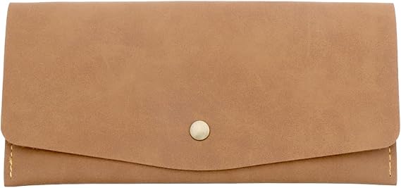 NatSumeBasics Brown Cash Envelope Wallet Credit Card Holder Organizer | PU