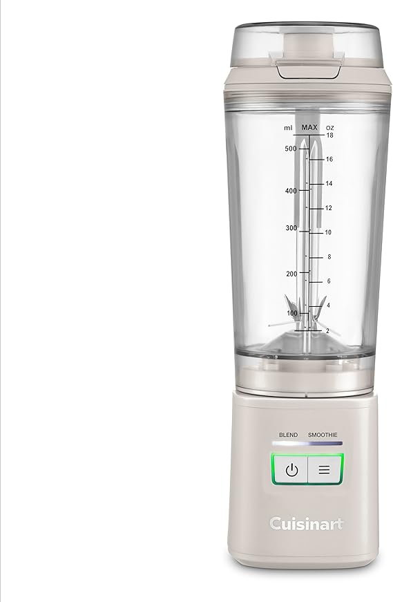 Cuisinart Cordless Rechargeable Portable Blender for Smoothies & Shakes, Personal Smoothie, Compact For Travel, On-the-Go Use, Tan, PBL-100
