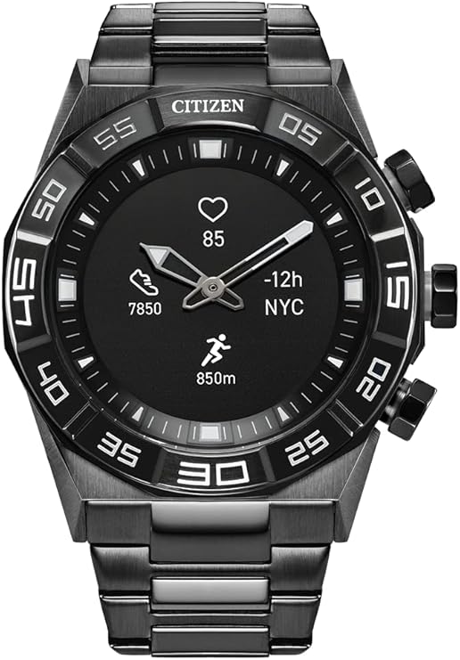 Citizen CZ Smart Gen 1 Hybrid smartwatch 44mm, Continuous Heart Rate Tracking, Fitness Activity, Golf App, Displays Notifications and Messages, Bluetooth Connection, 15 Day Battery Life