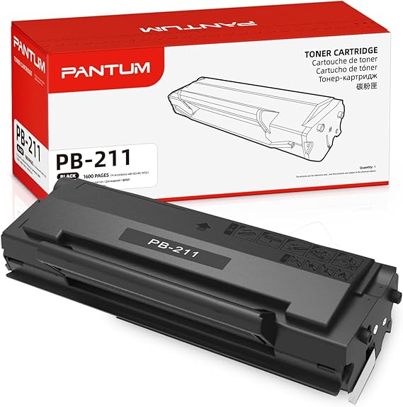 PANTUM PB-211 Toner Cartridge Black P2500W, P2502W, M6550NW, M6600NW, M6552NW, M6602NW (1 Pack)