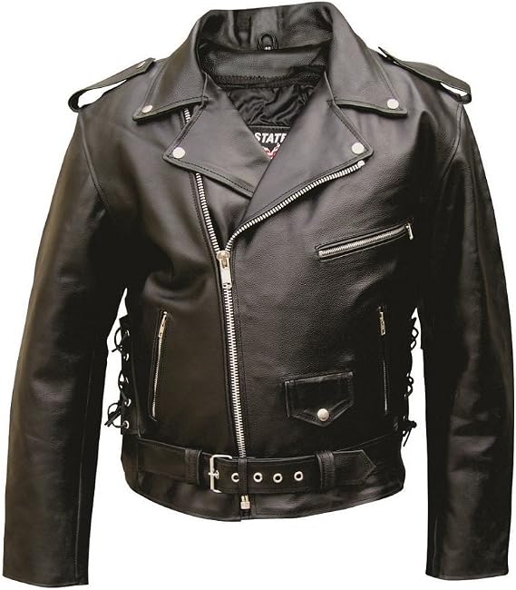 Men's AL2011 Basic Motorcycle Jacket 36 Black