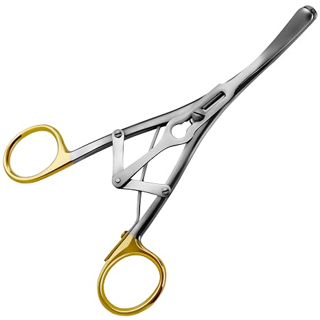 Laborde Tracheal Dilator Forceps Tungsten Carbide Gold Handle - Precision Instrument with Tungsten Carbide Tips and Durable Stainless Steel Construction