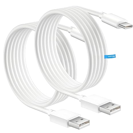 USB C Cable [2 Pack] 6.6ft/2M, USB Type C Cable Fast Charge 10A 120W SUPERVOOC for realme GT 6 6T 7 Pro 11 Pro+ 5G, Flash Charging for Oppo Find X7 X5 N5 Reno10 Pro+ 5G, for OnePlus 13 Nord 4 12