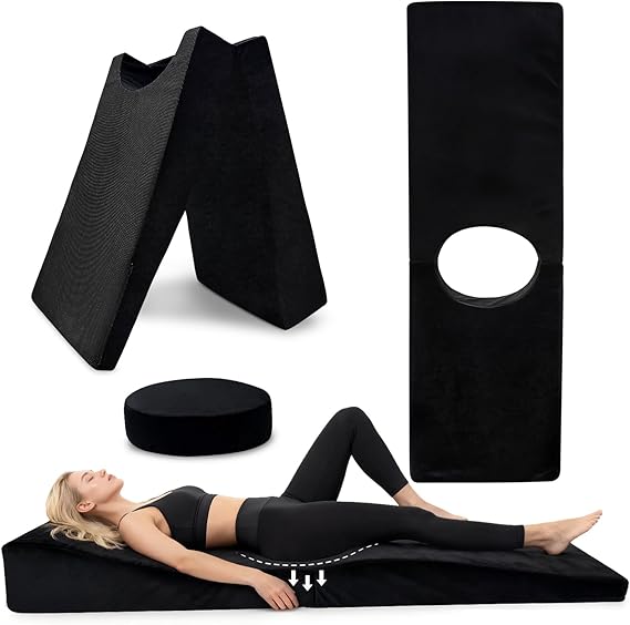 Ergonomic BBL Bed for Sleeping Foldable BBL Mattress with Hole Removable Cover & Non-Slip Base Brazilian Butt Lift Recovery Mattress(70.8" x 22" x 7.8")