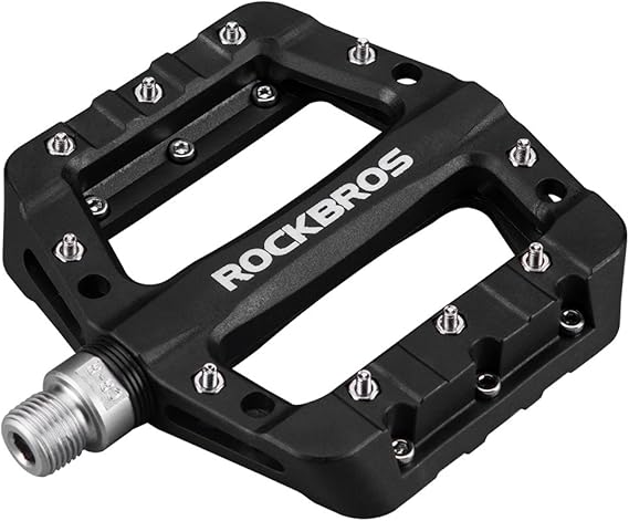 ROCKBROS Nylon Fiber Bike Pedals Lightweight Platform MTB BMX 9/16" | Durable nylon composite body with wide platform, smooth bearings and universal fit for mountain, BMX and commuter bikes.