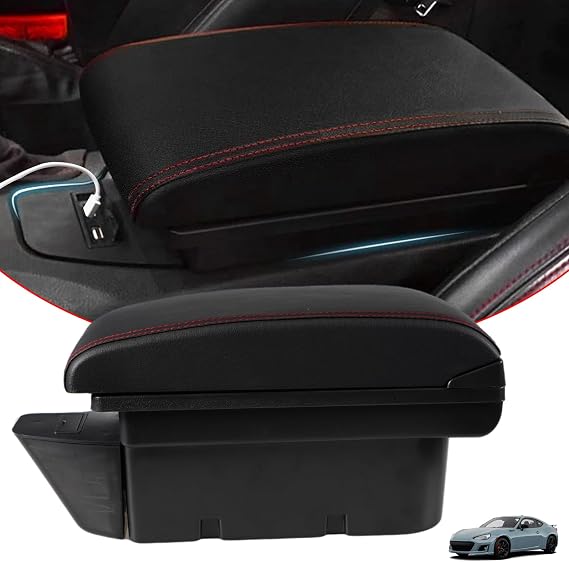 Console Box, Compatible with Toyota 86, Subaru, BRZ Armrest, ZN6 Type, First Generation, Smart Console, Storage Box, USB Port, Multifunctional, Double Layer Type, Large Capacity, Dedicated