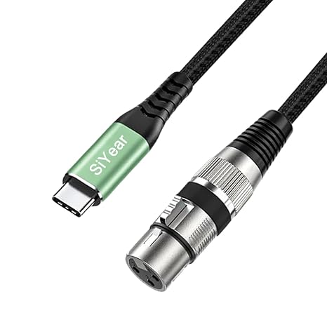 USB C to XLR Female Audio Cable, XLR 3PIN toType C Adapter StereoPower Amplifier Cable for Connecting Smartphones USB C to Active Speaker, Laptops,Mixer Console(6.6FT/2M )