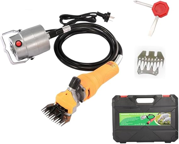 Electric Sheep Clippers, 110V Professional Sheep Shears 1000W Wool Shearing Machine with 2 Blades