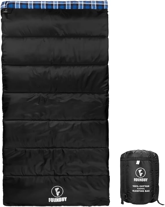 Cotton Flannel Sleeping Bag for Adults, Camping Sleeping Bag