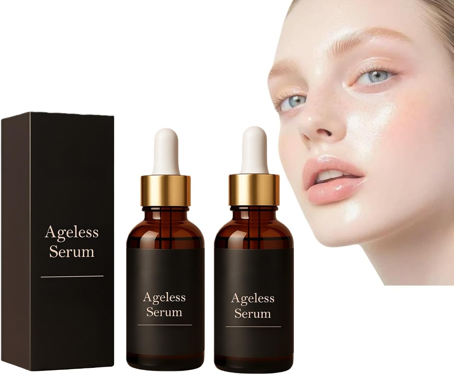 Luxeveria Ageless-Serum, Herbionyx Ageless-Serum, Reduces Fine Lines, Firms Skin for Women with Mature and Daily Skin Care (2)