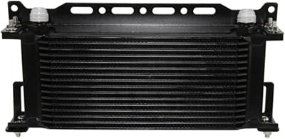 AN10 Oil Cooler with Mounting Bracket - 16 Row 248MM Universal Engine Transmission Mocal Style - 78-14 UNF - BlackSilver1Rolls