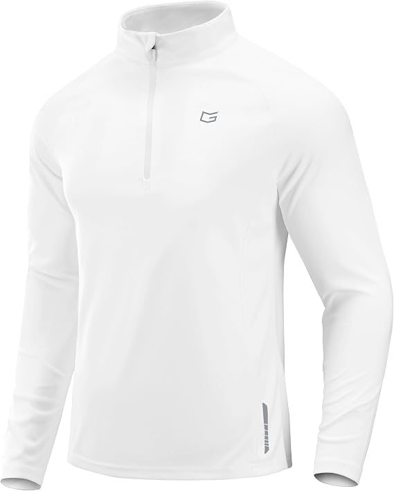 G Gradual Men's Quarter Zip Pullover Running Athletic Shirts Long Sleeve