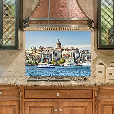 Mutfak Duvar Tezgah Arası Ocak Arkası Sticker Kaplama İstanbul Galata