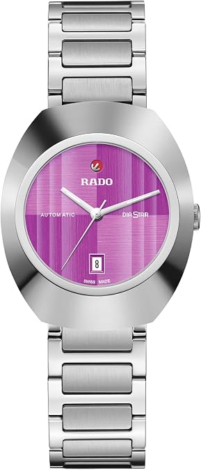 Rado - DiaStar Original Open Heart - Women's Automatic Swiss Watch - 30mm Purple Dial - Silver Stainless Steel Bracelet - R12170333