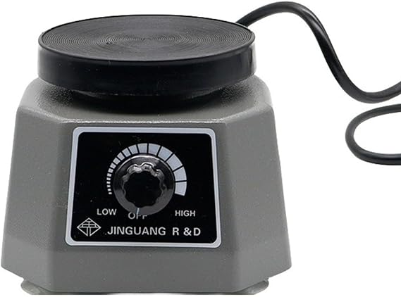 Portable Lab 4" Round Shaker Oscillator Gypsum Mixing Machine Variable Speed Plaster Shaker Oscillator (Grey)
