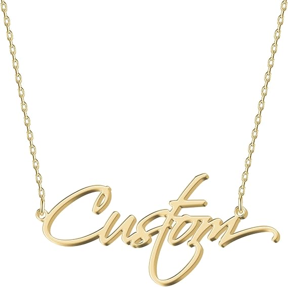 Exquisite Personalized Name Necklace|Choose from 14 Font Styles|Customizable 18K Gold Plated Stainless Steel & Sterling Silver Pendant|Unique Gift for Her