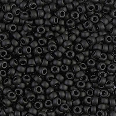 Miyuki Round Seed Bead Size 80 22g Matte Black