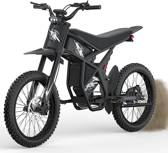 Bootime GT73 Electric Dirt Bike for Adults Teens - 2500W Motor 37 MPH High-Speed, 25" Fat Tires & Dual Removable Battery(48V) | All-Terrain Off-Road eBike for Snow, Sand