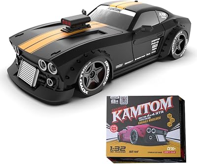 RC Drift Car, Remote Control Car 132 Scale 4WD RC Drift Car, High Speed Drifting RC Cars with LED Light, Hobby RC Sport Racing Cars Model Vehicle Birthday Christmas for Adults-RTR