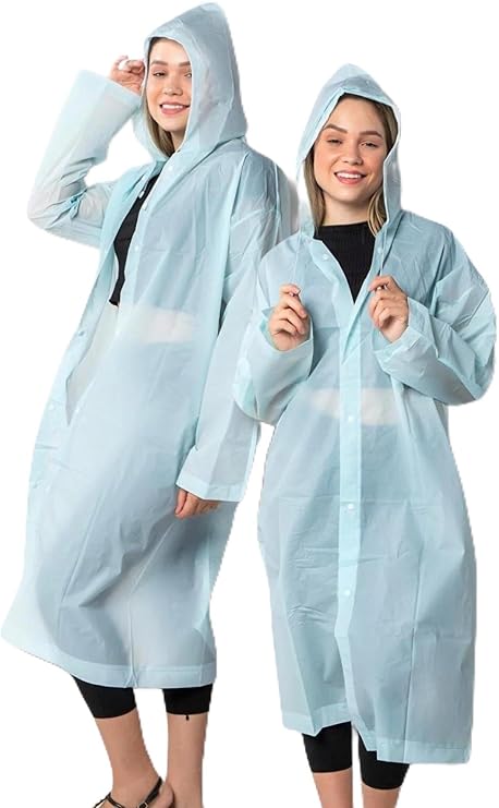 Unisex 100% Eva Snap Hooded Raincoat