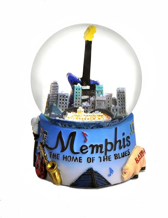 Memphis Tennessee Colorful Snow Globe 65mm