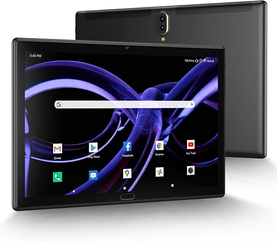 10.1 Inch Android Tablet, 1280*800 IPS, Black 2 in 1 with Keyboard