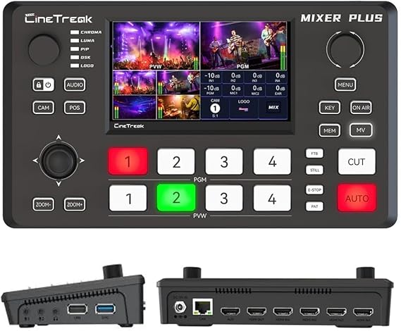 CineTreak Mixer Plus 4-Channel HDMI Live Streaming Video Switcher