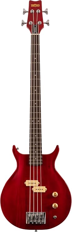 Washburn SB4 Wing Series Scavenger Bass, Trans Red