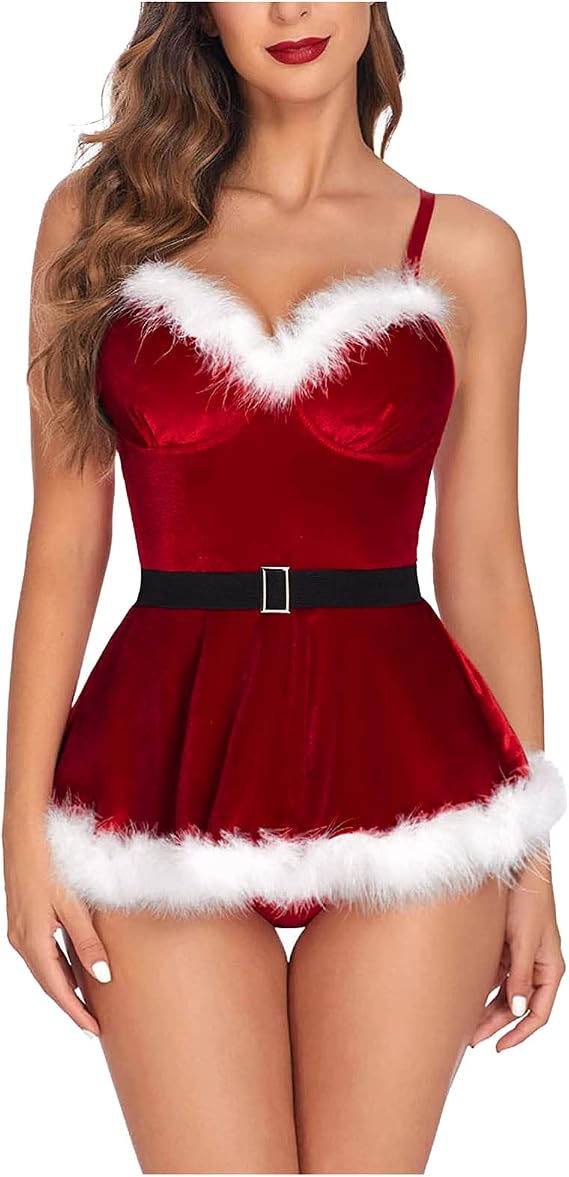 Women 2PC Lingerie Set Two Piece Underwear Lingerie Underwear Sleepwear Steel Ring Pajamas Garter Lingerie Set 2 Pack Christmas Fuzzy Trim O Ring Slim Dress Underwire Lingerie Set Pink Lingerie Set
