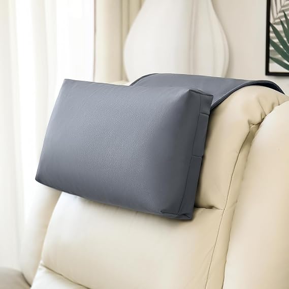 Recliner Headrest Pillow - Tech Fabric & Memory Foam for Chair Support