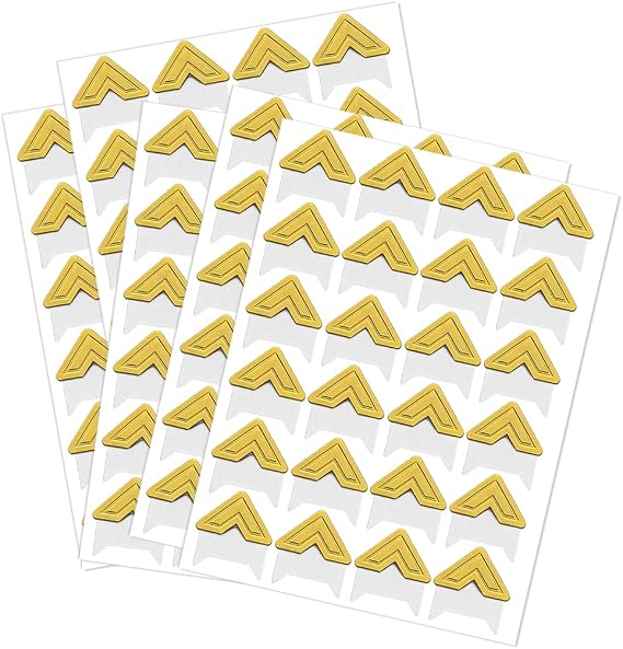 120 Pack Photo Corners Self-Adhesive, Picture Corner Stickers for Scrapbooking, Guestbook, Memory Scrapbook (Gold)