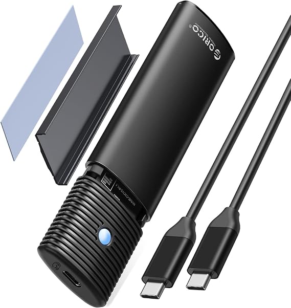 Coverzone Orico USB 10Gbps M.2 NVMe & SATA SSD Harici Kutu, Toolless Tasarım, Alüminyum Soğutuculu Enclosure, 2230–2280 Uyumlu, 4TB Destekli Yüksek Hızlı SSD Dönüştürücü | 1187