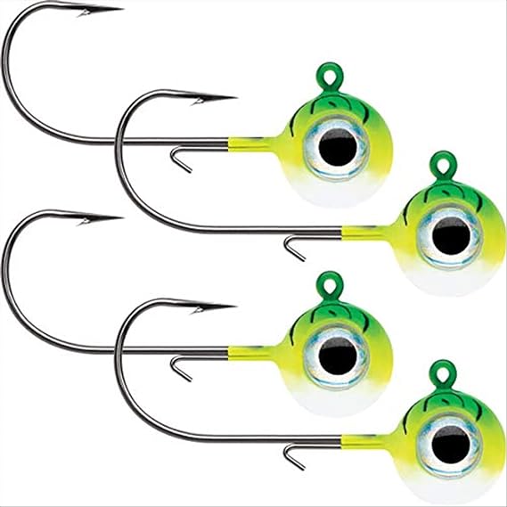 VMC Neon Moon Eye Jig 1/4 Green Fire UV, One Size